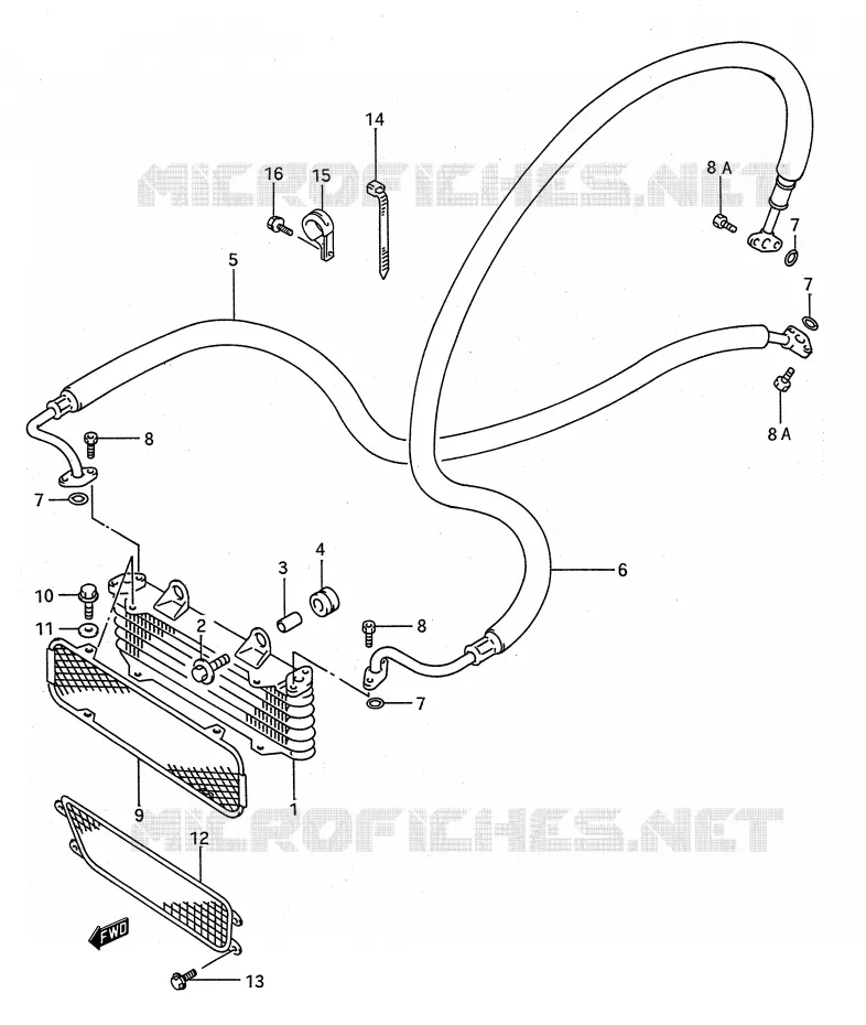 OIL COOLER Suzuki QUAD 300 KINGQUAD 1993  LT-F4WDXP(E28)