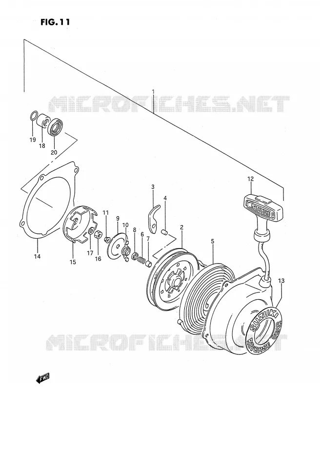 RECOIL STARTER (OPTIONAL) Suzuki QUAD 160 OZARK 1994  LT-F160R(P2)
