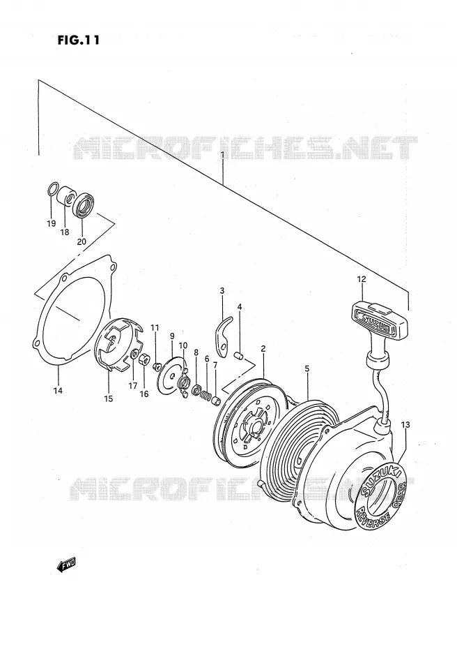 RECOIL STARTER (OPTIONAL) Suzuki QUAD 160 OZARK 1996  LT-F160T(P3)