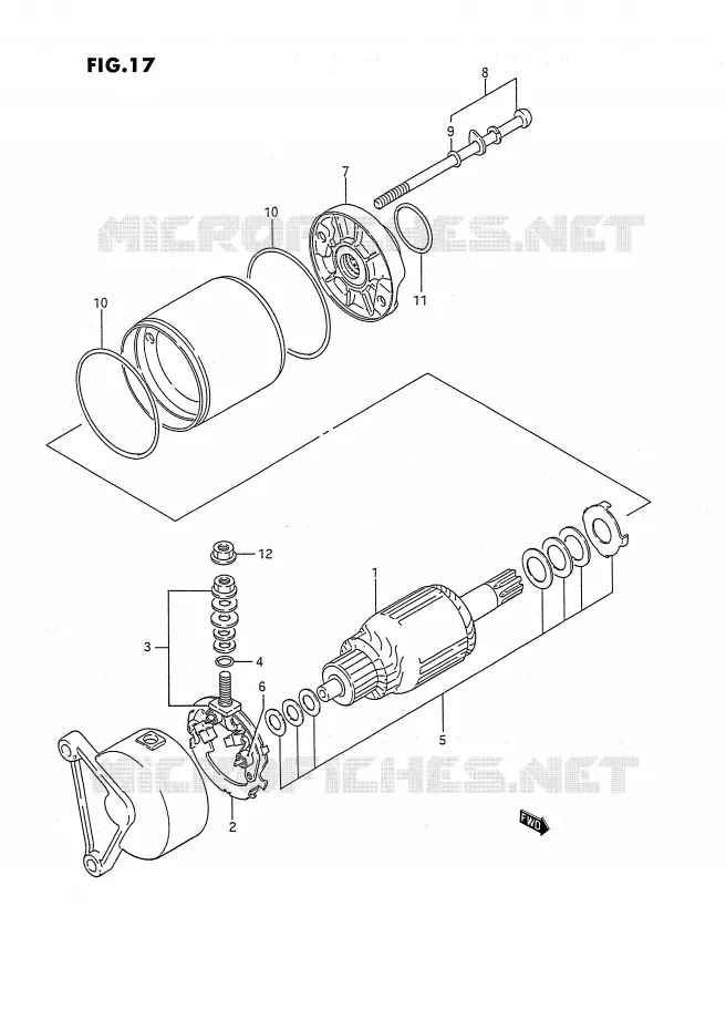 STARTER MOTOR Suzuki QUAD 160 OZARK 1992  LT-F160N(P3)