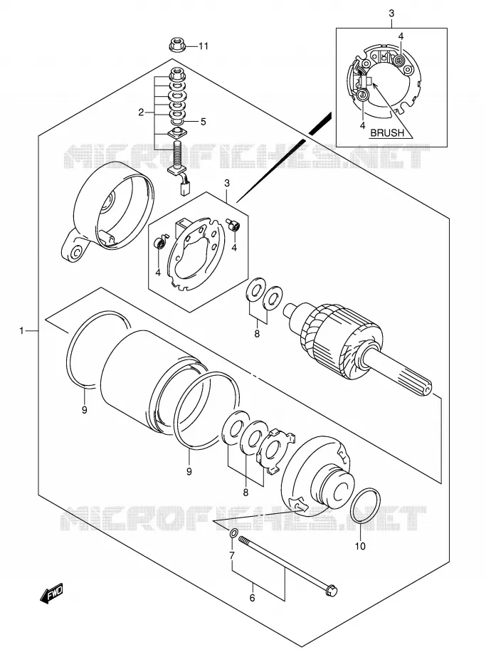 STARTER MOTOR Suzuki QUAD 160 OZARK 2007  LT-F160K7(P24)