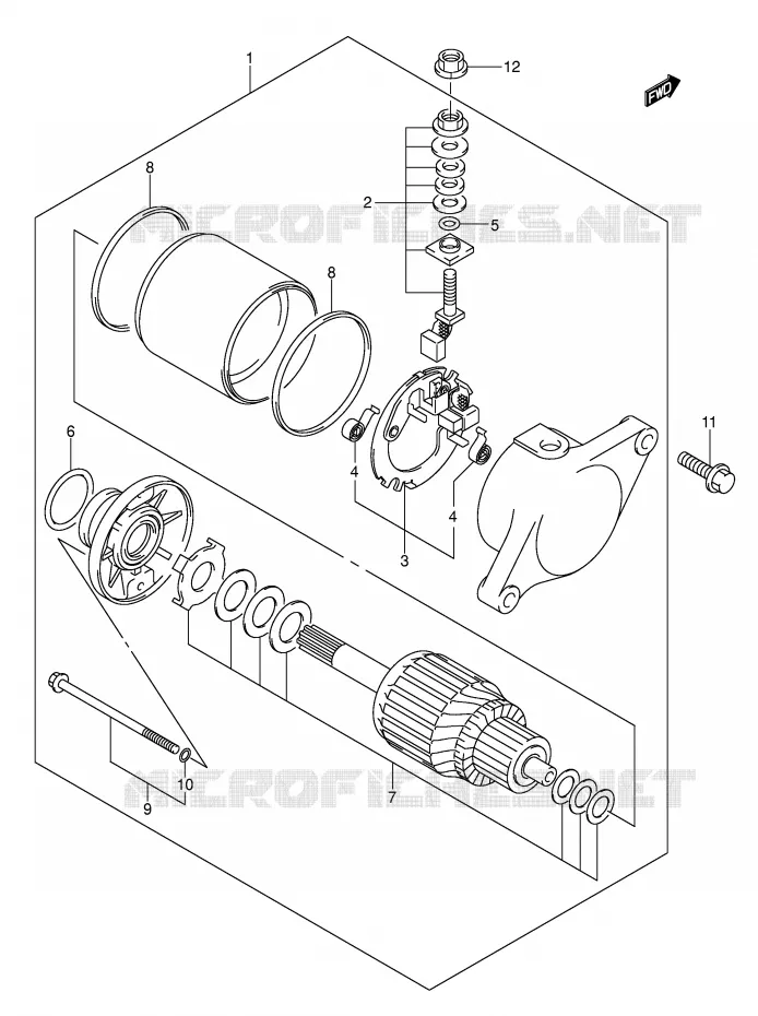 STARTER MOTOR Suzuki QUAD 400 EIGER 2002  LT-F400K2(E24)