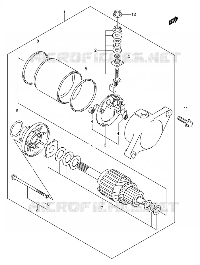 STARTER MOTOR Suzuki QUAD 400 EIGER 2007  LT-A400K7(P3/P28)