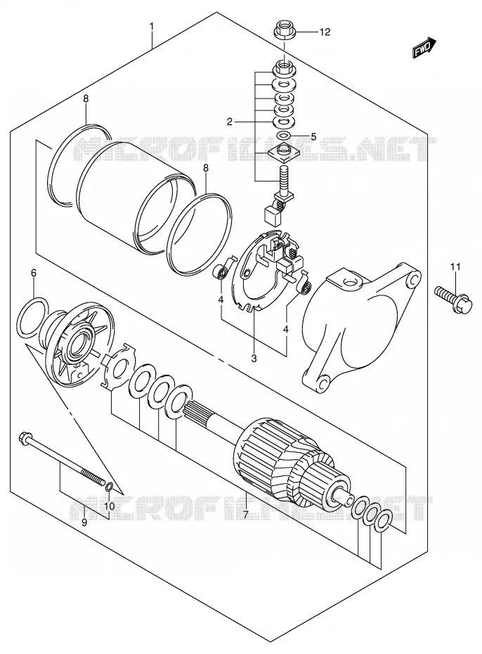 STARTER MOTOR Suzuki QUAD 400 EIGER 2007  LT-F400K7(P24)