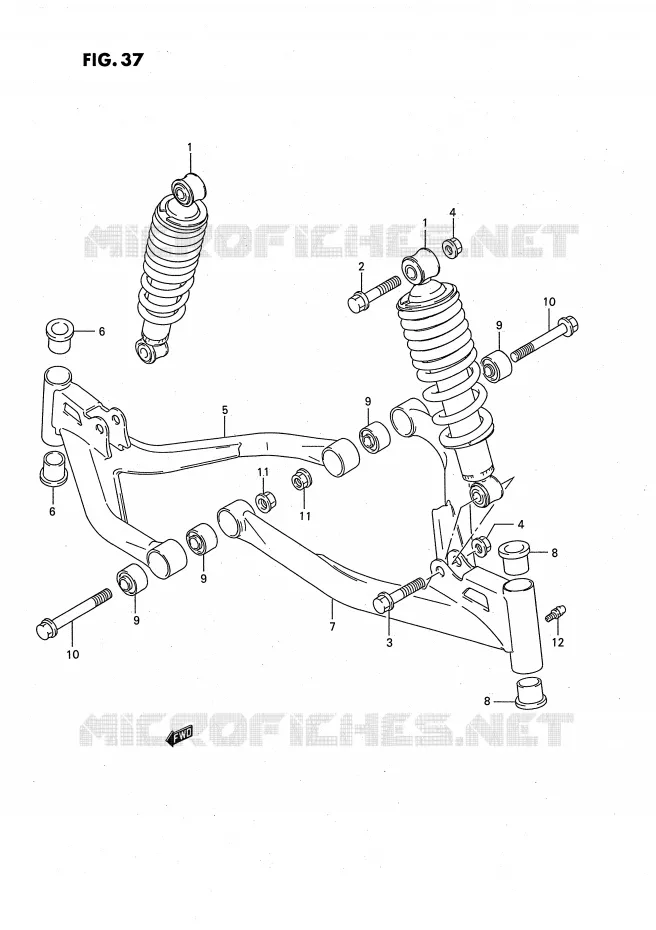 SUSPENSION ARM Suzuki QUAD 160 OZARK 1994  LT-F160R(P2)