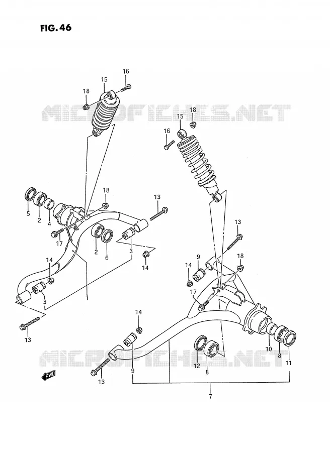 SWINGARM (MODEL H) Suzuki QUAD 250 KINGQUAD 1995  LT-F4WDS(E2)
