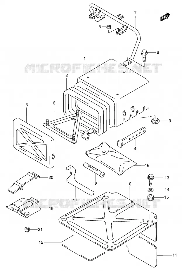 TOOL BOX Suzuki QUAD 250 OZARK 2001  LT-F250FK1(E24)