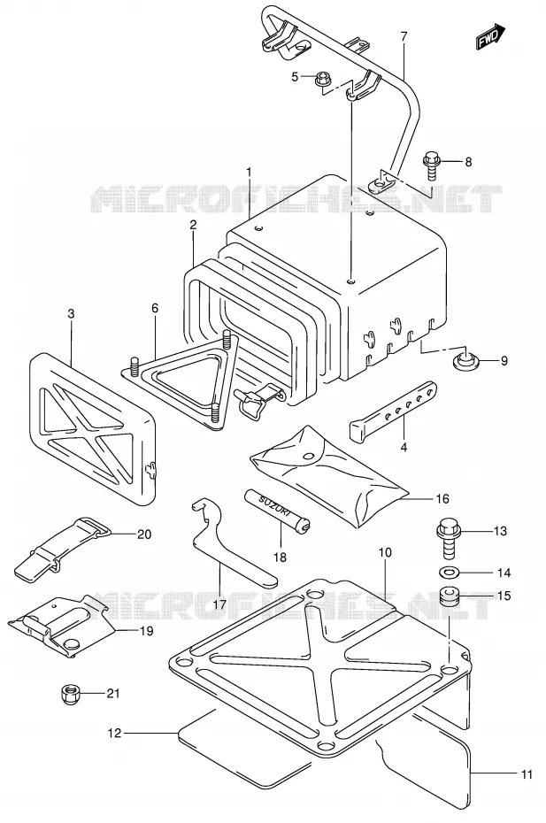 TOOL BOX Suzuki QUAD 300 KINGQUAD 2000  LT-F300FY(E3/E28)