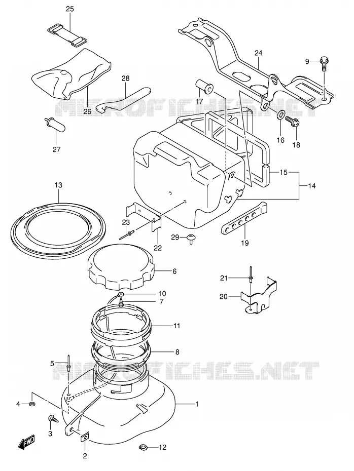 TOOL BOX Suzuki QUAD 500 VINSON 2004  LT-A500FK4(P24)