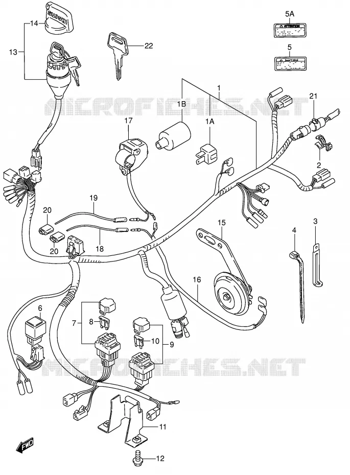 WIRING HARNESS (MODEL X/Y) Suzuki QUAD 300 KINGQUAD 2004  LT-F300FK4(E3/E28)