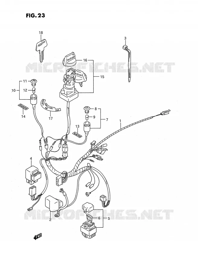 WIRING HARNESS Suzuki QUAD 160 OZARK 1996  LT-F160T(P2)