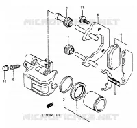 FRONT CALIPER for Suzuki QUADRACER 500 1990