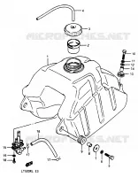 FUEL TANK for Suzuki QUADRACER 500 1990