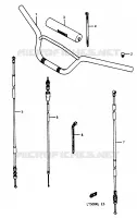 HANDLEBAR CONTROL CABLE for Suzuki QUADRACER 500 1990