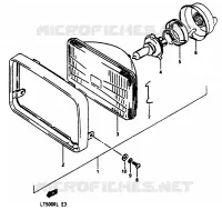 HEADLIGHT for Suzuki QUADRACER 500 1990
