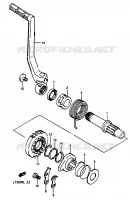 KICK STARTER for Suzuki QUADRACER 500 1990