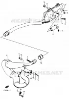 MUFFLER for Suzuki QUADRACER 500 1990