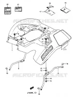 REAR FENDER (MODEL L) for Suzuki QUADRACER 500 1990