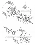 REAR WHEEL for Suzuki KINGQUAD 250 1996