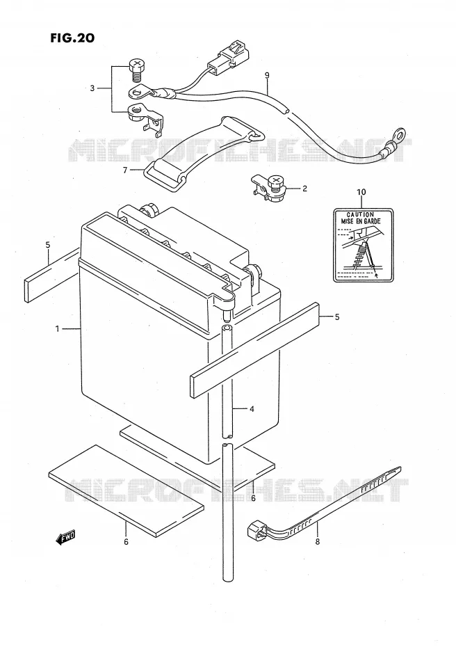 BATTERY Suzuki QUAD 160 OZARK 1993  LT-F160P(P28)