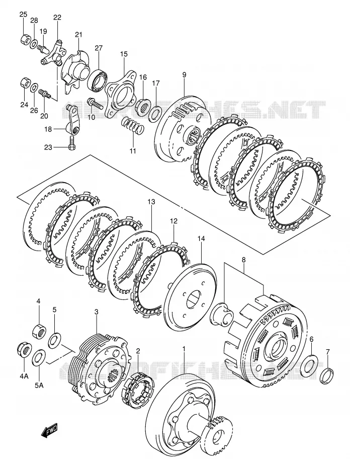CLUTCH (MODEL K3) Suzuki QUAD 400 EIGER 2005  LT-F400K5(P24)