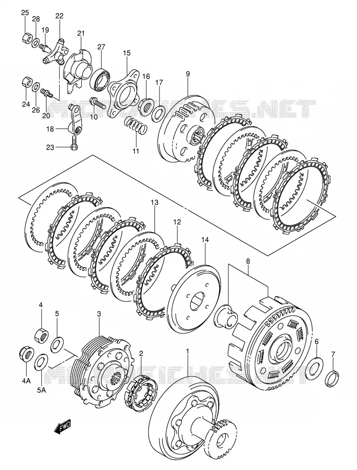 CLUTCH (MODEL K3) Suzuki QUAD 400 EIGER 2007  LT-F400FK7(P24)