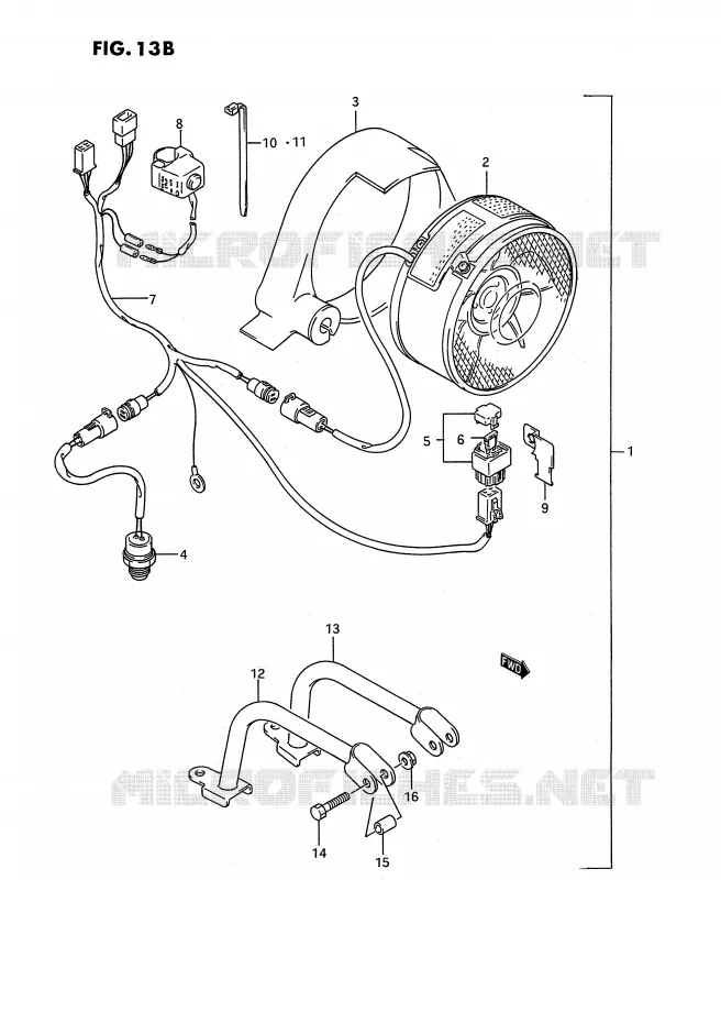COOLING FAN (MODEL J/K/L/M:OPTIONAL) Suzuki QUAD 250 KINGQUAD 1987  LT-F4WDH(E2)