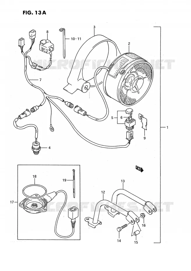 COOLING FAN (MODEL J/K/L/M:OPTIONAL) Suzuki QUAD 250 OZARK 1990  LT-F250L(E3)