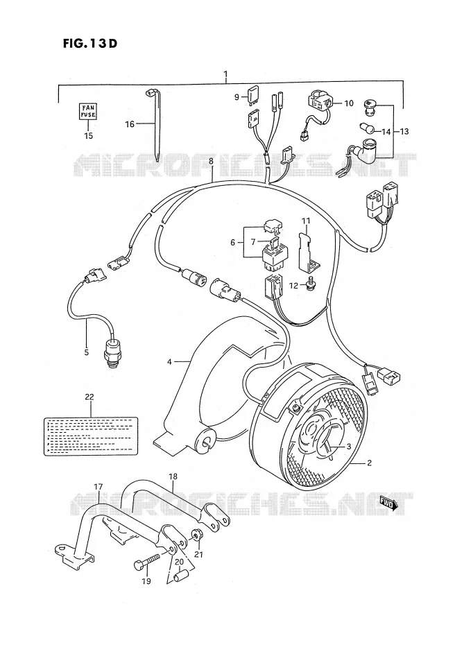 COOLING FAN (MODEL T:OPTIONAL) Suzuki QUAD 250 OZARK 1992  LT-F250N(E2)