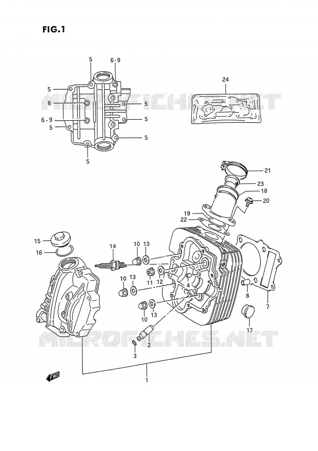 CYLINDER HEAD Suzuki QUAD 300 KINGQUAD 1993  LT-F4WDXP(E2)