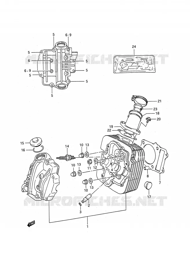 CYLINDER HEAD Suzuki QUAD 300 KINGQUAD 1993  LT-F4WDXP(E28)