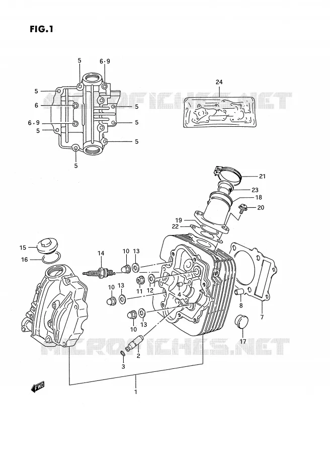 CYLINDER HEAD Suzuki QUAD 300 KINGQUAD 1993  LT-F4WDXP(E3)