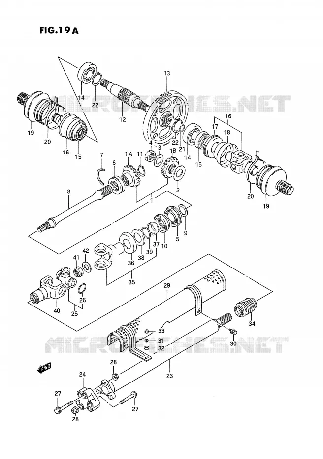 DRIVESHAFT (MODEL R/S) Suzuki QUAD 300 KINGQUAD 1993  LT-F4WDXP(E2)