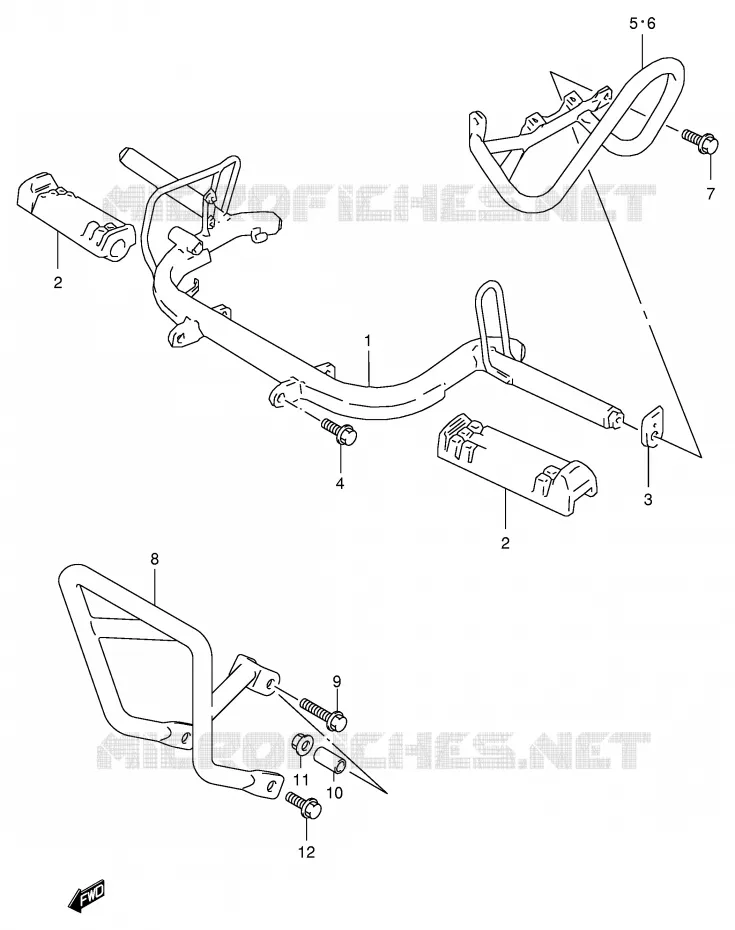 FOOTREST (MODEL K3/K4/K5/K6 E28) Suzuki QUAD 80 QUADSPORT 2002  LT80K2(P3/P28)