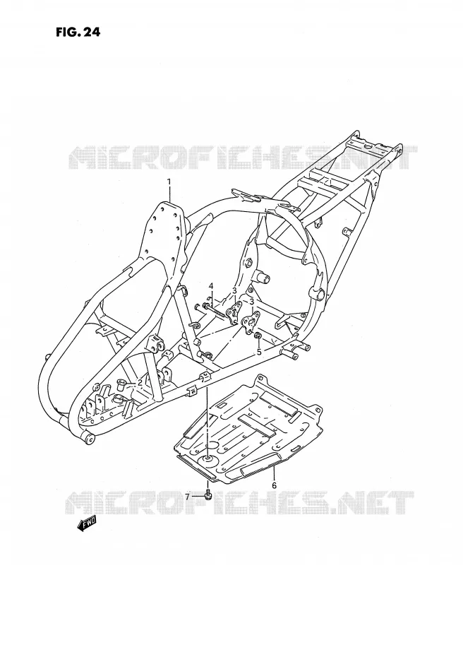 FRAME Suzuki QUAD 160 OZARK 1996  LT-F160T(P2)