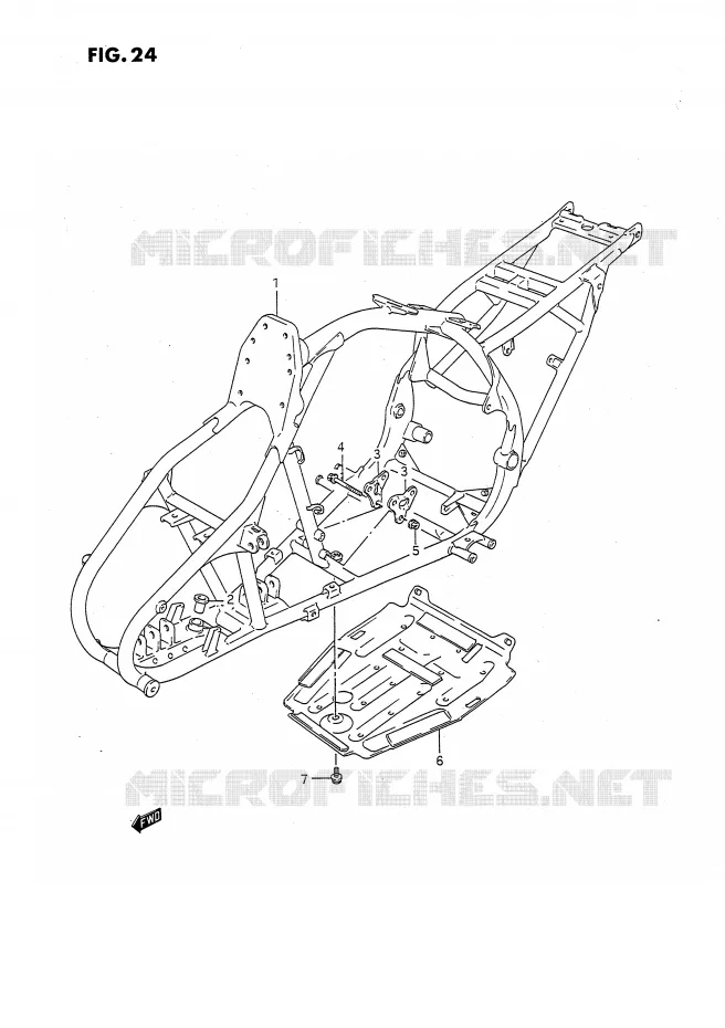 FRAME Suzuki QUAD 160 OZARK 1996  LT-F160T(P3)