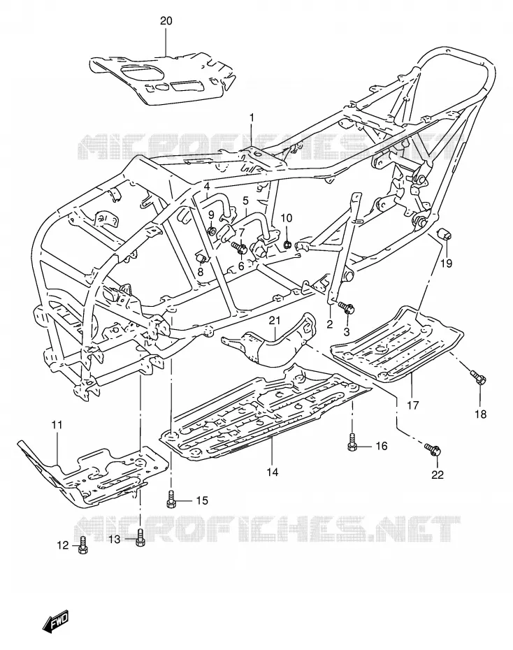 FRAME Suzuki QUAD 250 OZARK 2000  LT-F250FY(E24)
