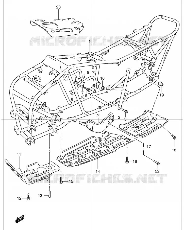 FRAME Suzuki QUAD 300 KINGQUAD 2000  LT-F300FY(E24)