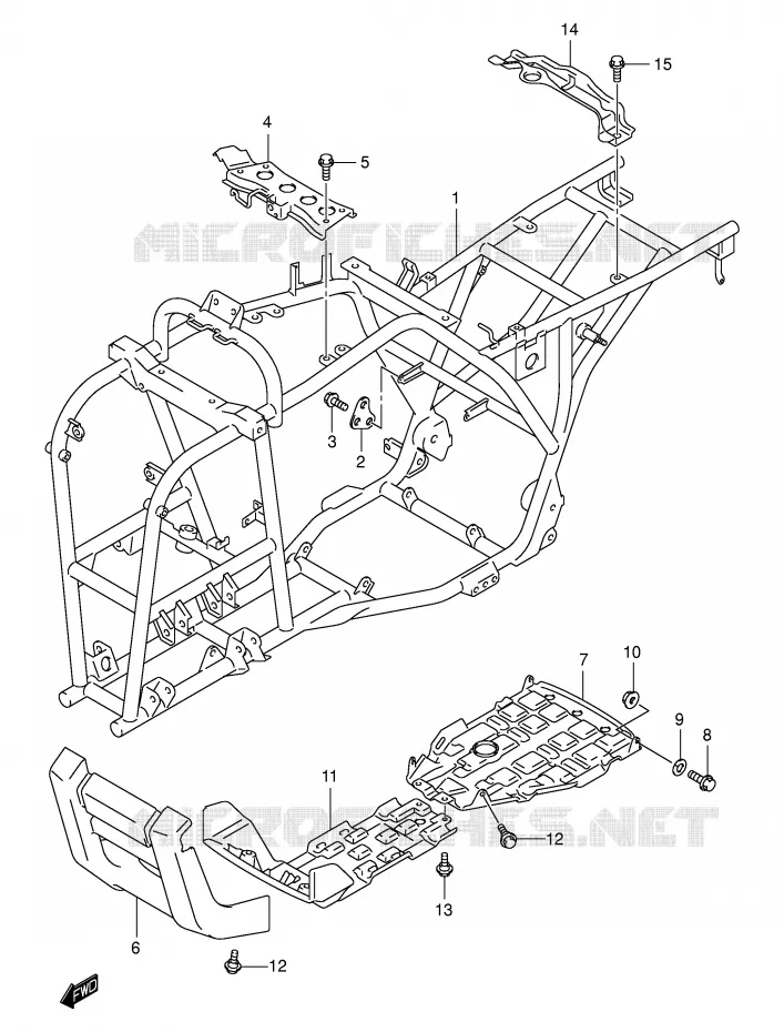 FRAME Suzuki QUAD 400 EIGER 2003  LT-A400FK3(P3/P28)