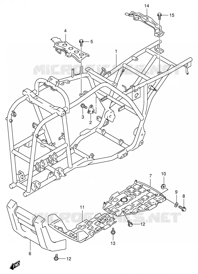 FRAME Suzuki QUAD 400 EIGER 2003  LT-F400FK3(P24)