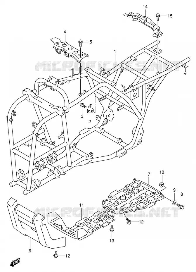 FRAME Suzuki QUAD 400 EIGER 2003  LT-F400K3(P24)