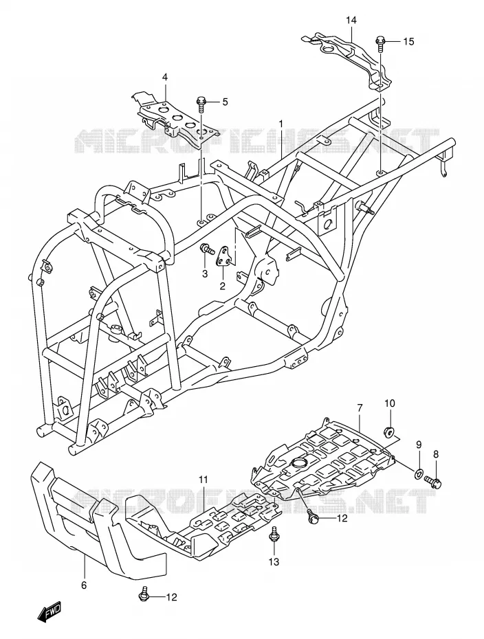FRAME Suzuki QUAD 400 EIGER 2003  LT-F400K3(P3/P28)