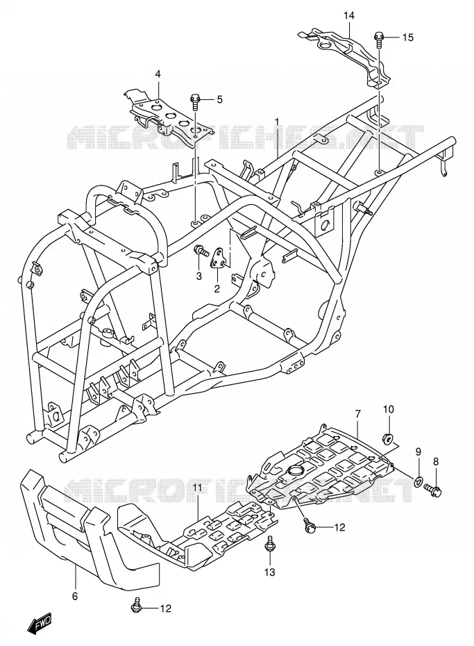 FRAME Suzuki QUAD 400 EIGER 2007  LT-A400K7(P3/P28)