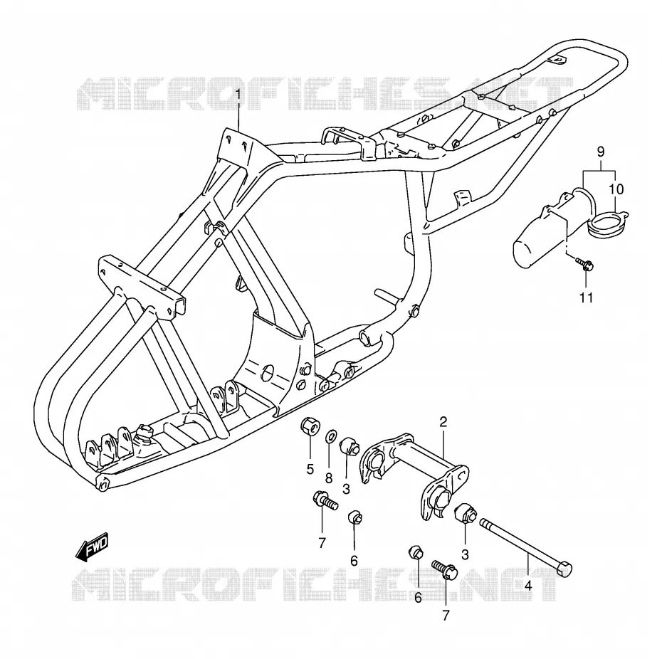 FRAME Suzuki QUAD 80 QUADSPORT 2002  LT80K2(P1)