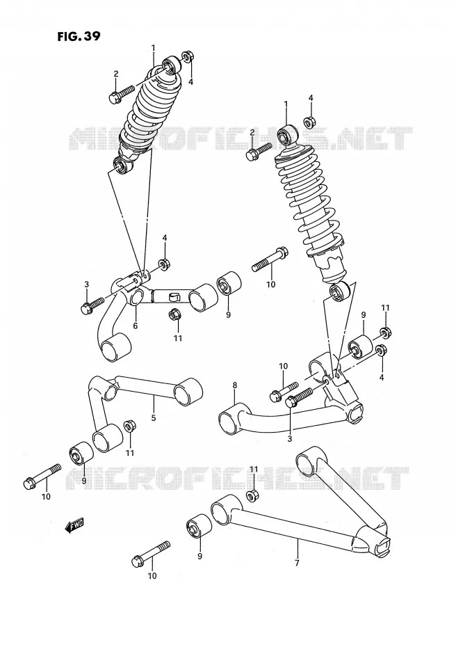 FRONT SUSPENSION ARM Suzuki QUAD 300 KINGQUAD 1993  LT-F4WDXP(E3)