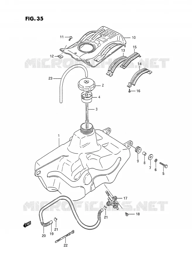 FUEL TANK Suzuki QUAD 300 KINGQUAD 1993  LT-F4WDXP(E2)