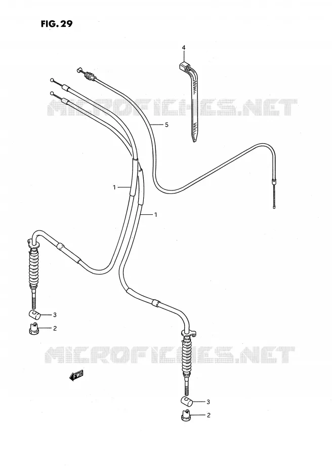 HANDLEBAR - CABLES Suzuki QUAD 80 QUADSPORT 1989  LT80K(P3)