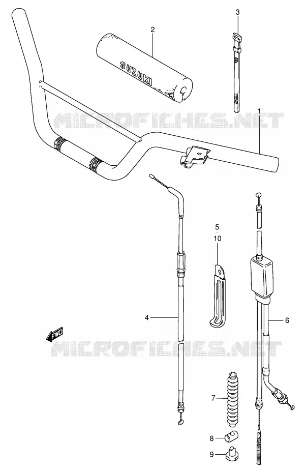 HANDLEBAR Suzuki QUAD 50 MINIQUAD-SPORT 1999  LT50X(P1)