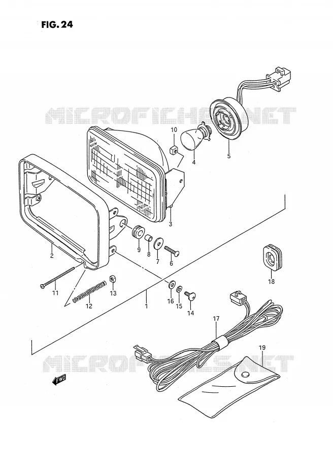 HEADLIGHT Suzuki QUAD 250 OZARK 1992  LT-F250N(E2)
