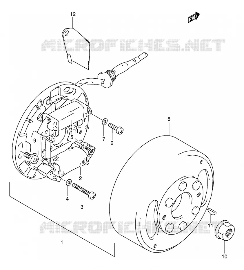 IGNITION Suzuki QUAD 80 QUADSPORT 1998  LT80W(P3/P28)